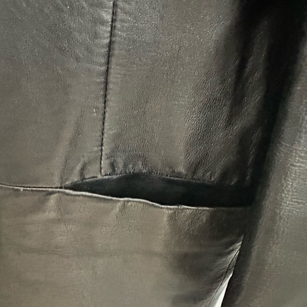 Alfani Black Genuine Leather Blazer Jacket Men’s 40R - Picture 5 of 9